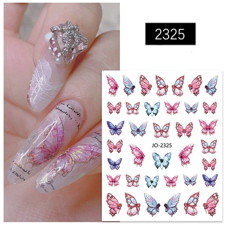 Wholesale Resin Butterfly Nail Enhancement Stickers